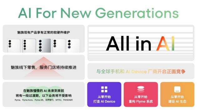 魅族宣布将停止传统“智能手机”新项目，向 AI 领域转型